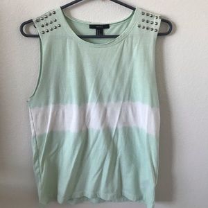 A Teal tank top
